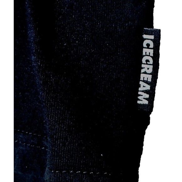 Icecream Billionaire Boys Club Men's Shirt Black Short Sleeve Flag 441-3202 - Picture 2 of 6